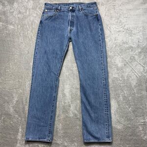 Levi's Jeans Men's 34x32* Blue Denim 501 Original Fit Button Fly 100% Cotton